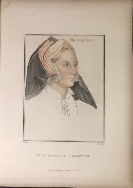 Portrait of Lady Elyot by Hans Holbein 1812.

This