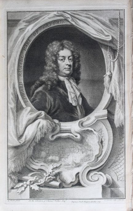Jacobus Houbraken - Rare engraving of Edward Russe