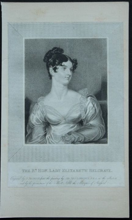 James Thomson - Lady Elizabeth Belgrave 1825.

Jam