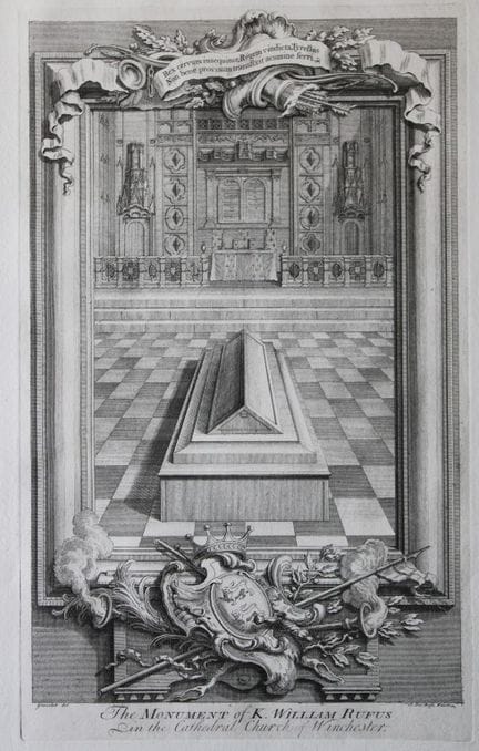 George Vertue - Rare folio engraving William (Rufu