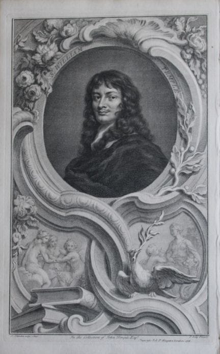 Jacobus Houbraken - Rare engraving of Sir William 