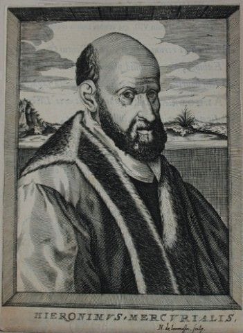 Engraving of Girolamo Mercuriale by  Nicolas de La