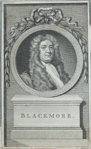 Engraving of Sir Richard Blackmore MD by John Hall