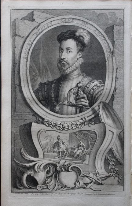 Jacobus Houbraken - Rare engraving of Robert Dudle