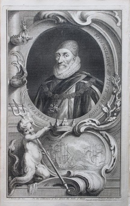 Jacobus Houbraken - Rare engraving of Charles Howa