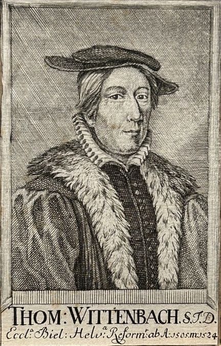 Portrait engraving of Thomas Wyttenbach c1700.

Th