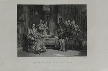G. Cattermole - La cattura di Carlo I, incisione d