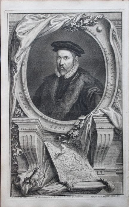 Jacobus Houbraken - Rare engraving of Sir Nicholas