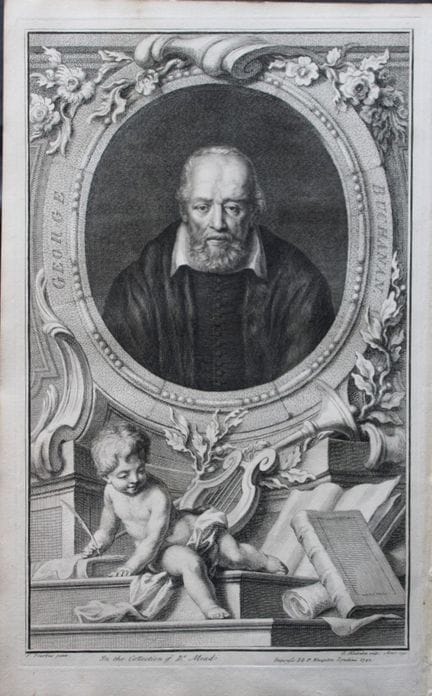 Jacobus Houbraken - Rare engraving of George Bucha