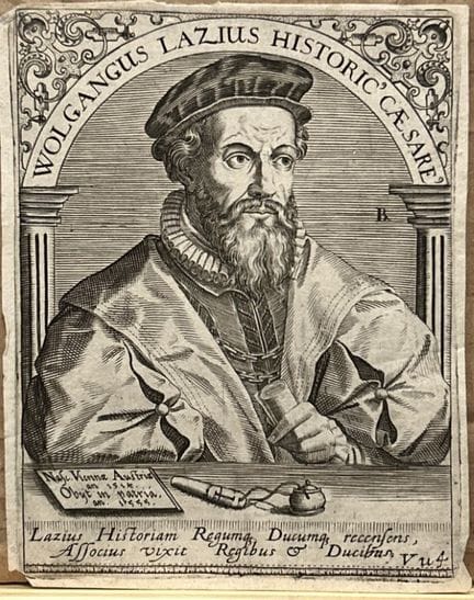 T de Bry - Engraving of Wolfgang Lazius 1620.

Cop
