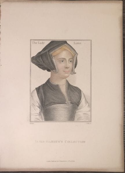 Portrait of Lady Lister by Hans Holbein 1812.

Thi