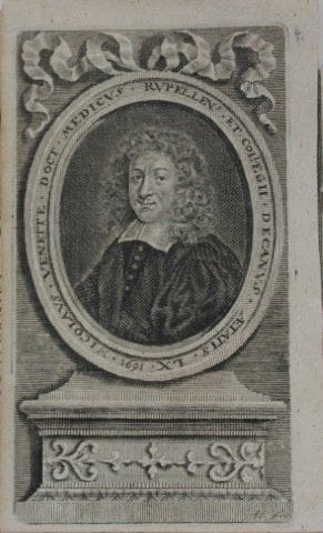 Engraving of the French physician and writer Nicol