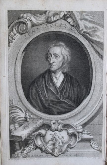 George Vertue - Rare engraving of John Locke 1747.