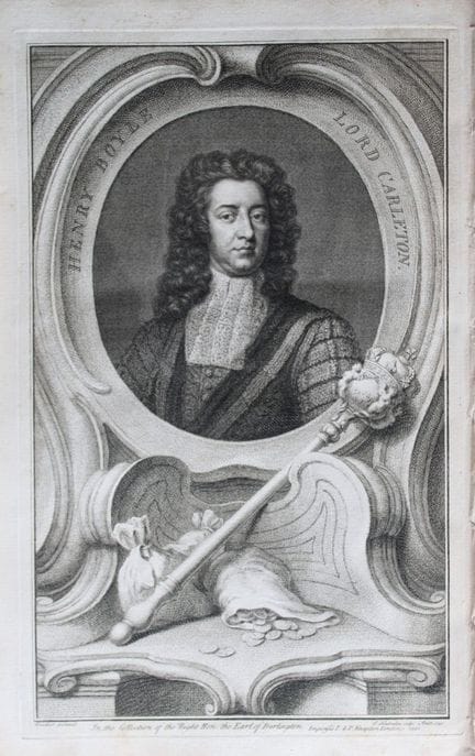 Jacobus Houbraken - Rare engraving of Henry Boyle,