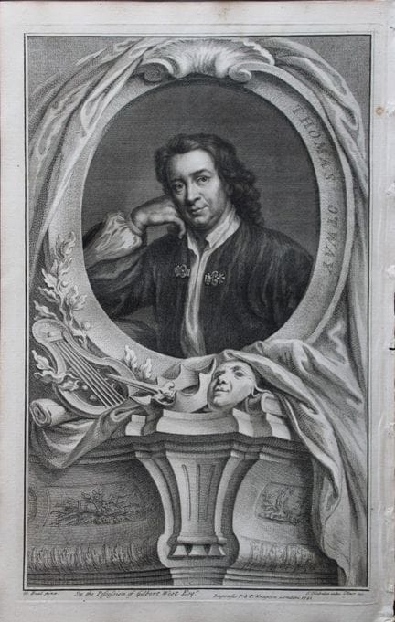 Jacobus Houbraken - Rare engraving of Thomas Otway
