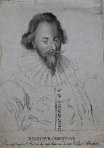 George Jamesone - Engraving of Dr Arthur Johnston 