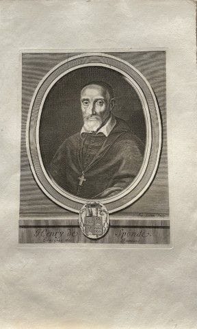 Jacques Lubin - Engraving of Henri de Sponde 1696-