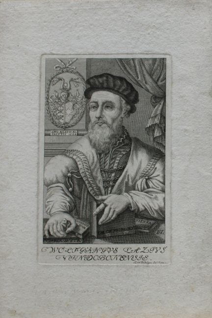 Wolfgangus Lazius engraved by JC Winkler after Han