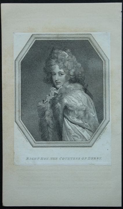 C Knight - Engraving of Countess of Derby 1809.

C