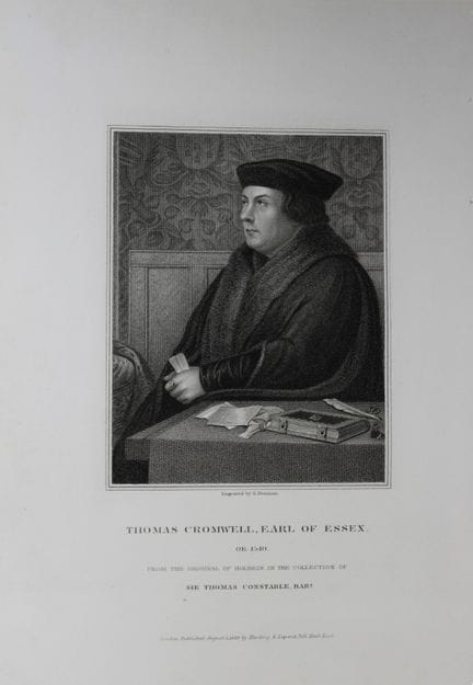 Hans Holbein - Thomas Cromwell engraved by S Freem