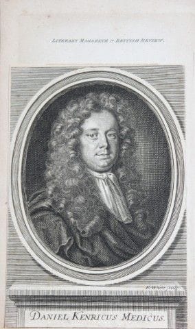Portrait of Daniel Kenrick engraved by Robert Whit
