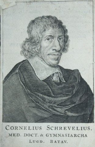 Engraving  of Cornelis Schrevel created by Reinier