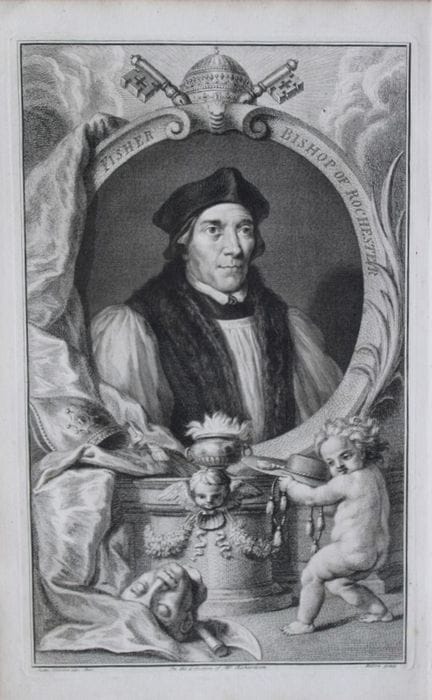 Jacobus Houbraken - Rare engraving of John Fisher 