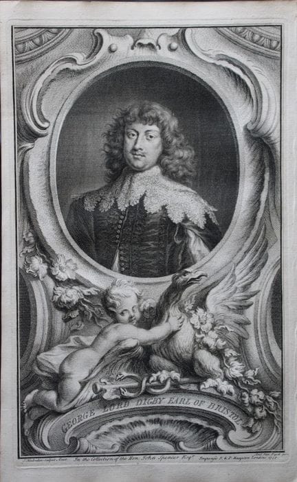 Jacobus Houbraken - Rare engraving of George Digby
