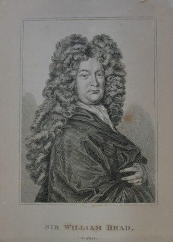 Engraving of Sir William Read by Robert Graves aft