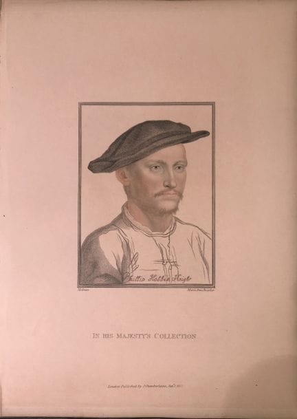 Portrait of Sir Philip Hobby by Hans Holbein 1812.