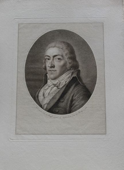 Johann Gottschick - Engraving of Johann Schubert 1