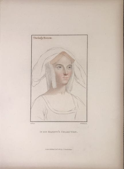 Portrait of Catherine, Lady Borough by Hans Holbei