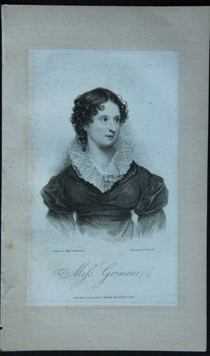 Woolnoth - Engraving of Miss Grimani 1822.

Woolno