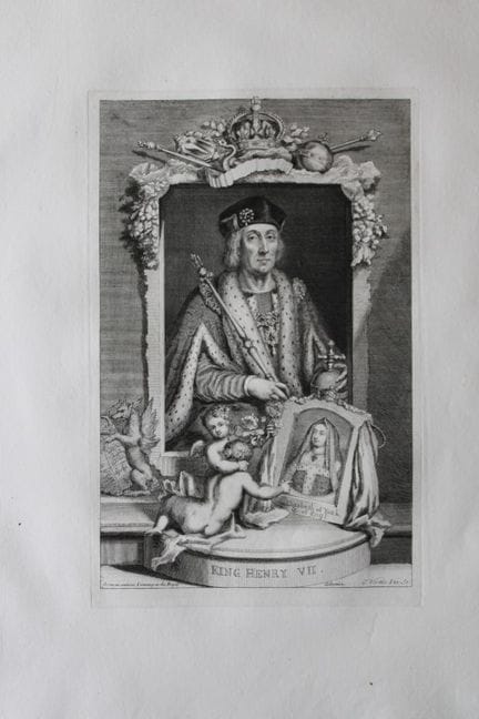George Vertue - Rare folio engraving of Henry VII 