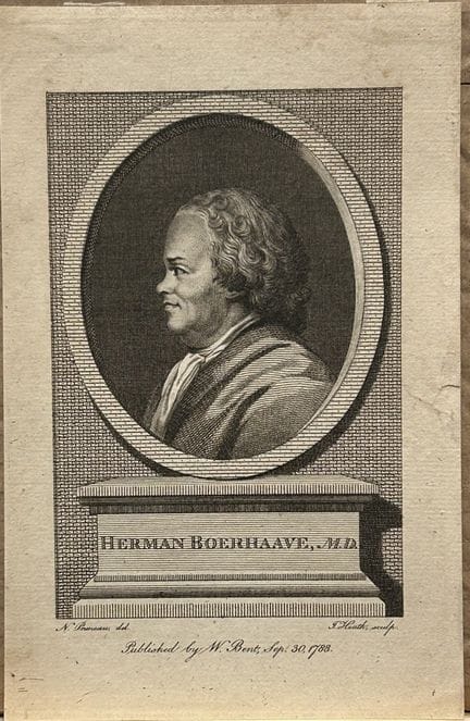 James Heath - Engraving of Herman Boerhaave c1790.