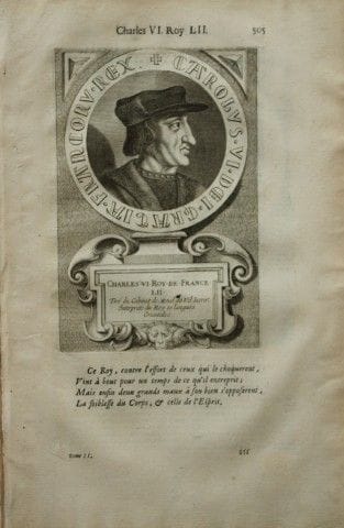 Mezeray - Carlo VI tratto da *Histoire de France* 