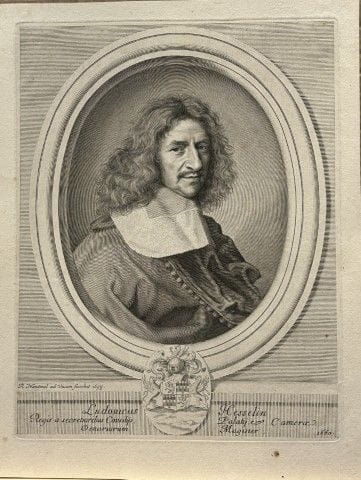 Robert Nanteuil - Rare engraving of Louis d'Hessel