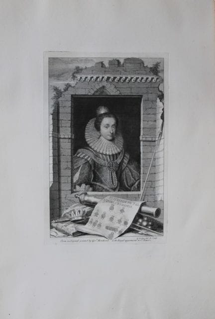 George Vertue - Rara incisione in formato folio ra