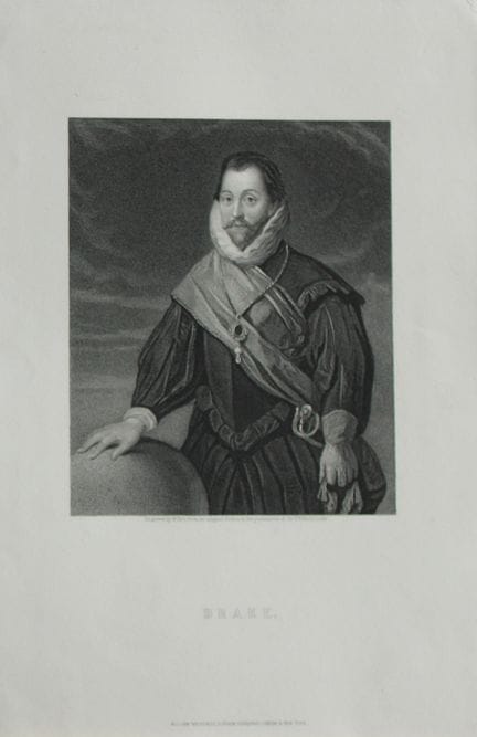 Sir Francis Drake - Engraved by William Holl 1835.