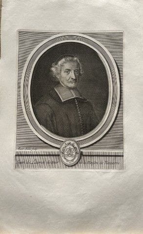 Jacques Lubin - Engraving of  Jean de Launoy 1696-