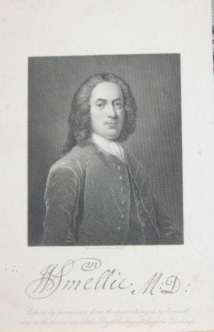 Self portrait of Dr W Smellie engraved by R Anders