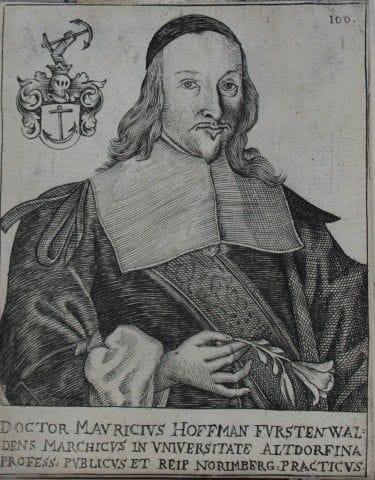 Engraving of Moritz Hofmann by Georg Martin Preiss