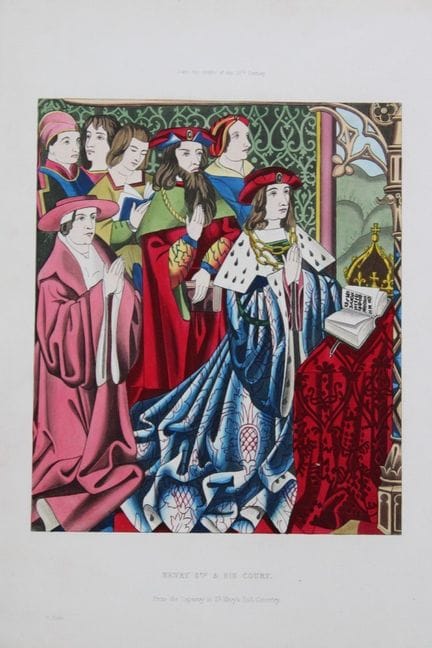 Henry Shaw - Gravure coloriée à la main représenta