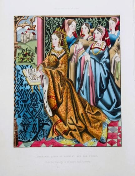 Henry Shaw - Gravure coloriée à la main représenta