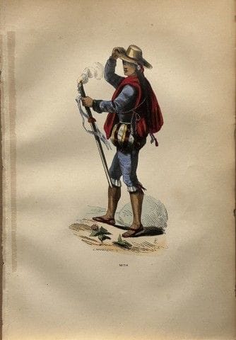 Une gravure sur bois de Wahlen représentant un mét