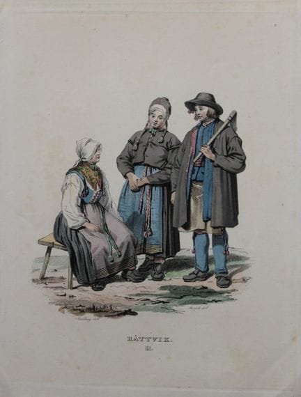 Sandberg - Lithographie coloriée à la main représe