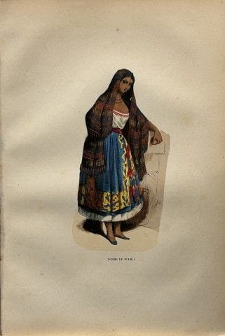 Une gravure sur bois de Wahlen représentant une fe