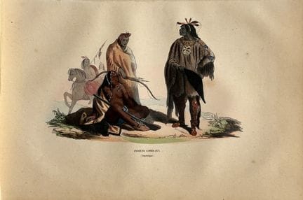 Une gravure sur bois de Wahlen représentant des In