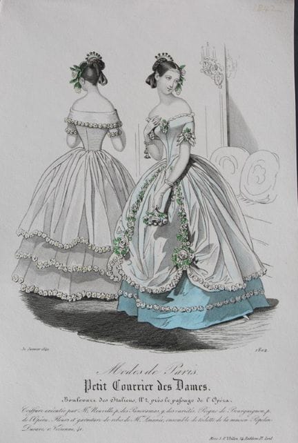 Petit Courrier des Dames - Gravure de mode du XIXe