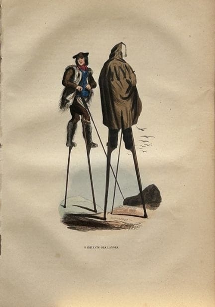 A Wahlen - Woodcut engraving of inhabitant of Land